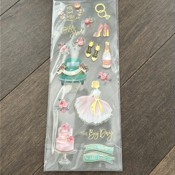 RECOLLECTIONS Wedding Sticker Set, Adhesive Crafting, Card Making, Marriage Love - Picture 4 of 5